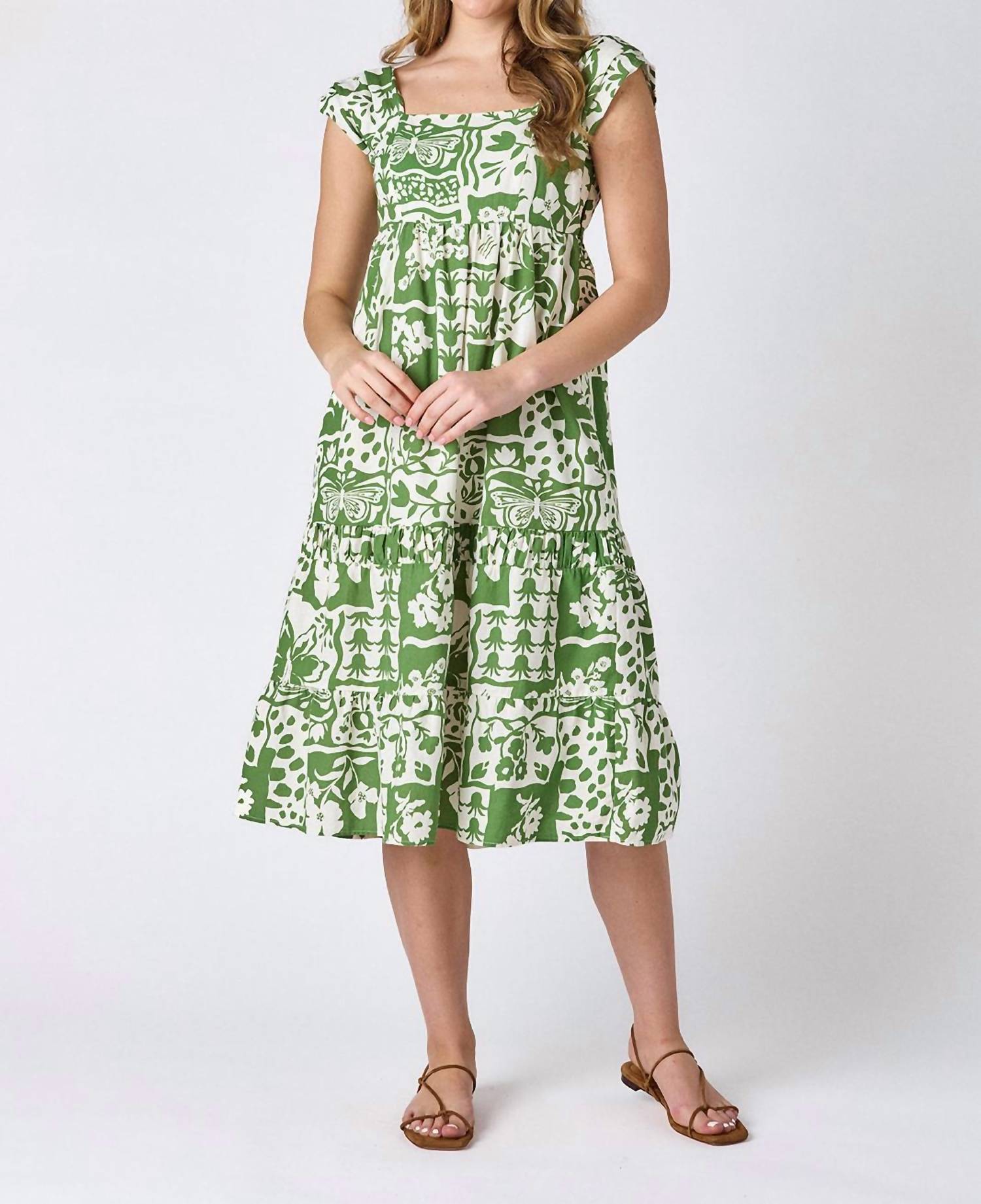 Crosby by Mollie Burch Amara Midi Dress in green - women's dress - alternate view