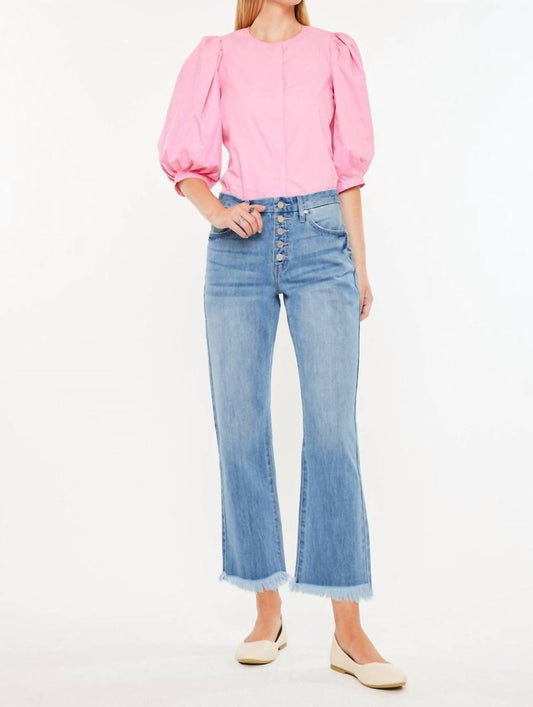 Kancan - High Rise Straight Leg Button Fly Jean