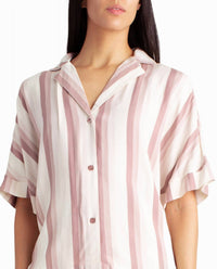 Nicole Miller - Woven Shirt And Short Two-Piece Sleepwear Set