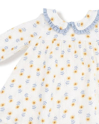 Angel Dear - Girls' Peter Pan Collar Dress With Ribbed Leggings