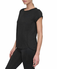 Dkny - V-inset Roll-sleeve T-shirt