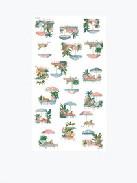 Vilagallo - Leopards And Umbrella Print Scarf