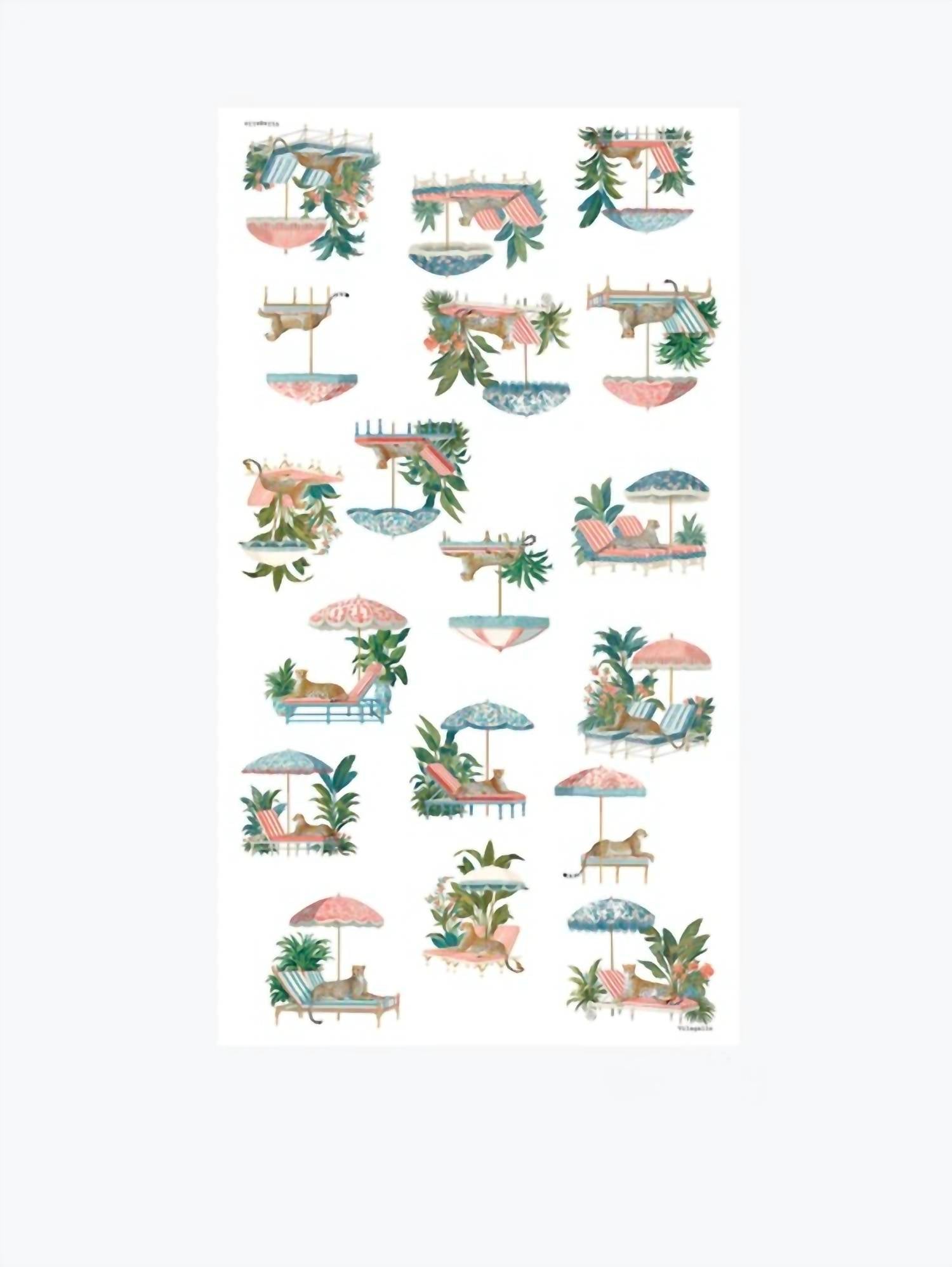Vilagallo - Leopards And Umbrella Print Scarf