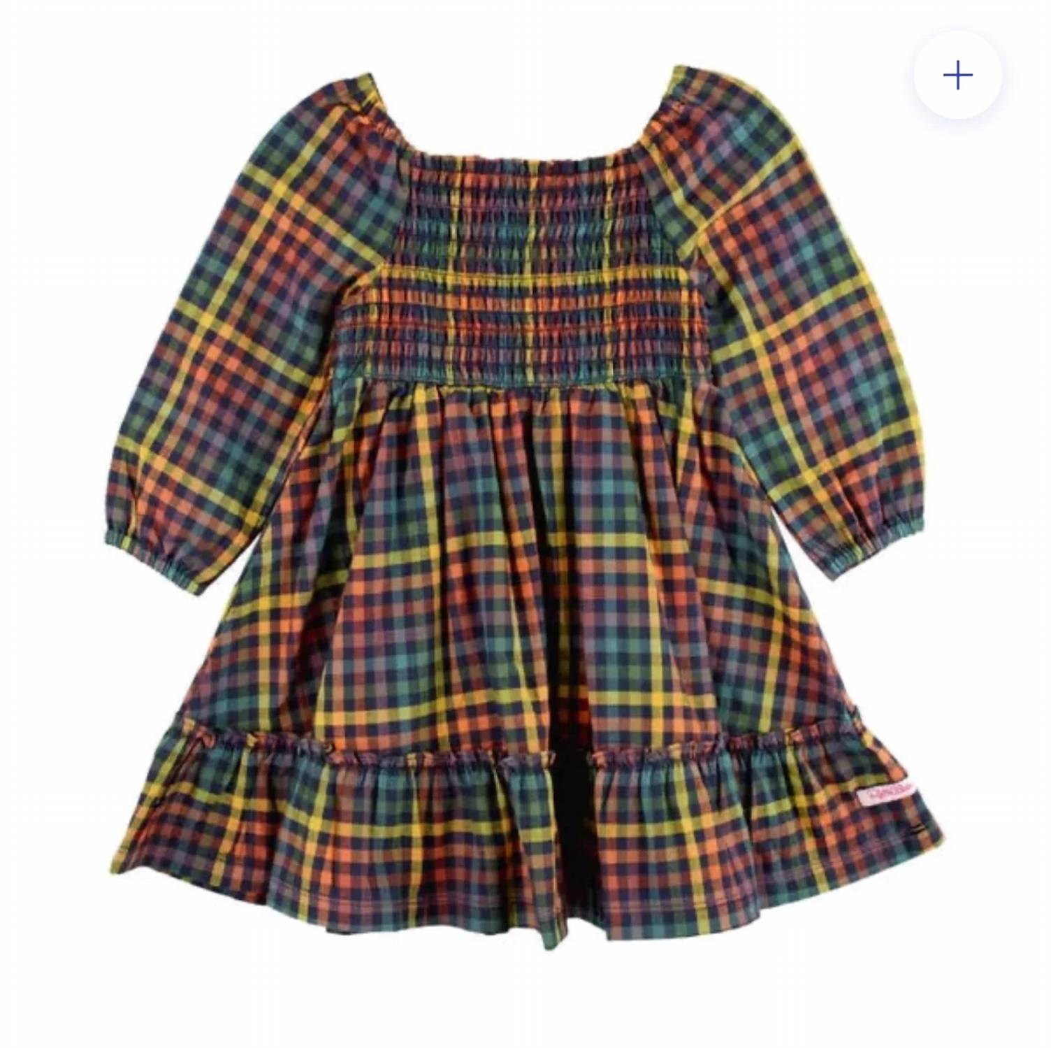 Rufflebutts - Long Sleeve Smocked Ruffle Hem Dress