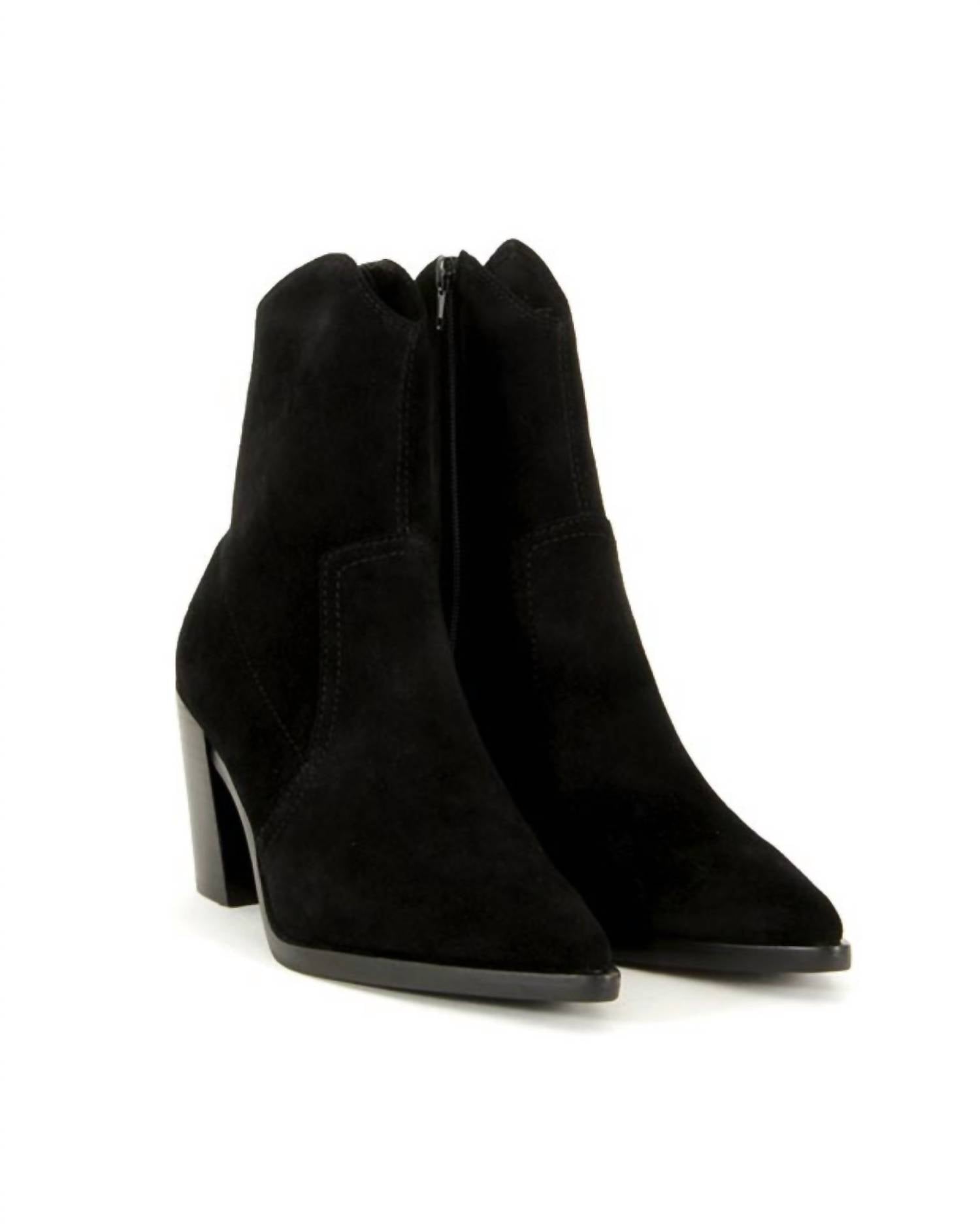 Jeffrey Campbell - Women's Jolena Suede Leather Western Ankle Bootie