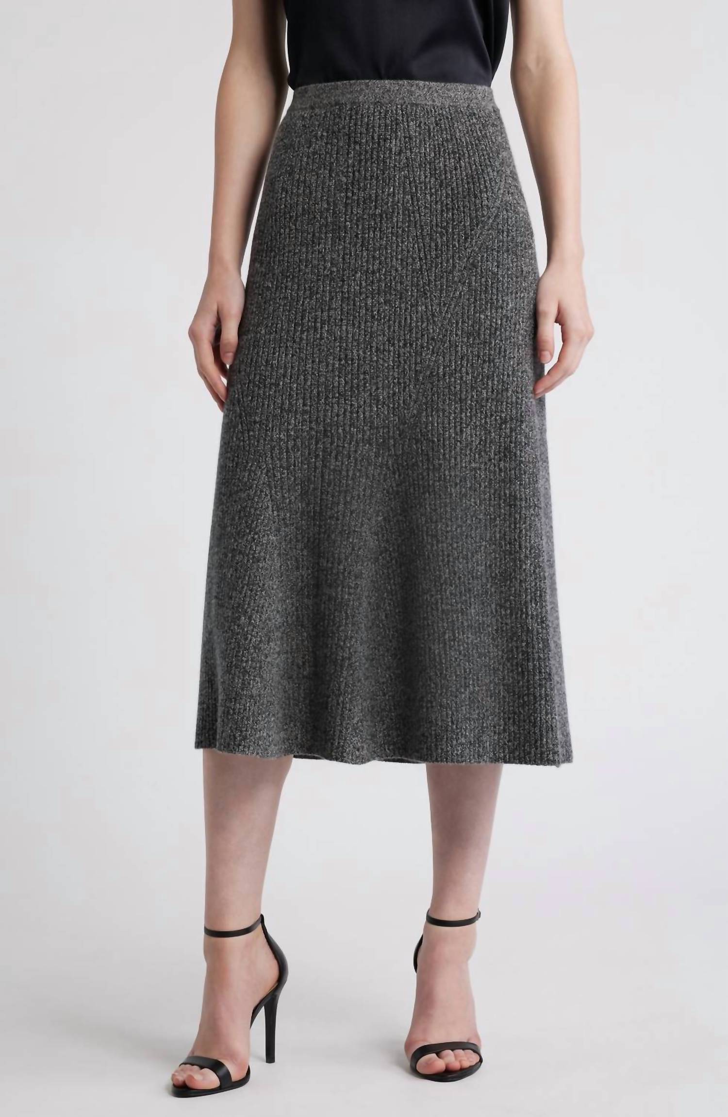 KOBI HALPERIN Women's Femi Skirt in heather black - women's skirt