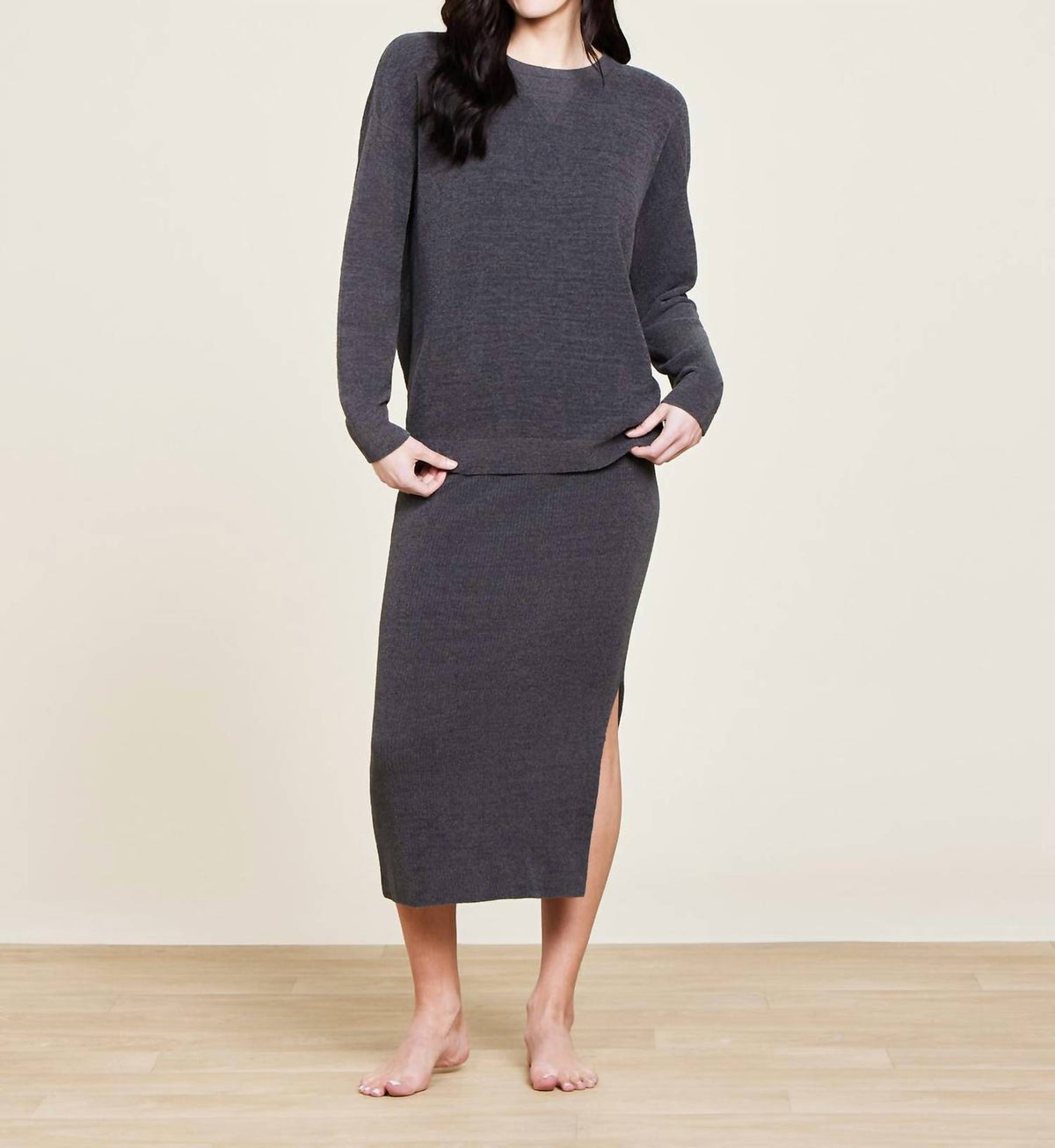 Barefoot Dreams - Ribbed Midi Skirt