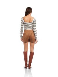Fifteen Twenty - Faux Suede Modern Shorts