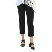 Jess & Jane Mineral Washed Cotton Legging Capri Pants in jet black - women's pants