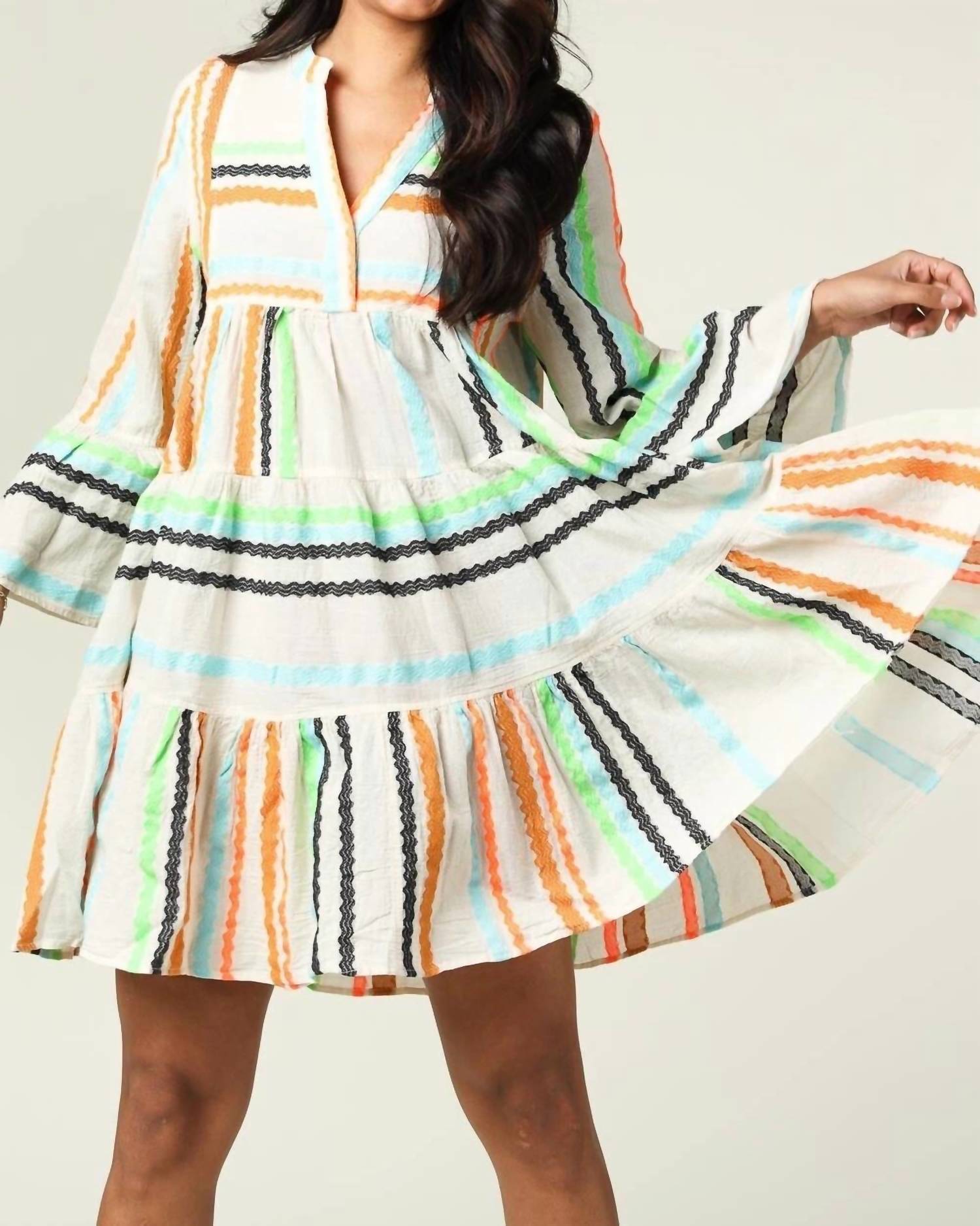 Devotion Twins - Ella V Neck A-line Short Dress