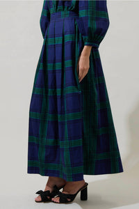Sugarlips - Harrisville Plaid A-Line Maxi Skirt