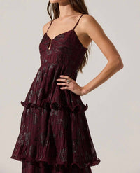 Astr - Lupin Pleated Tiered Maxi Dress