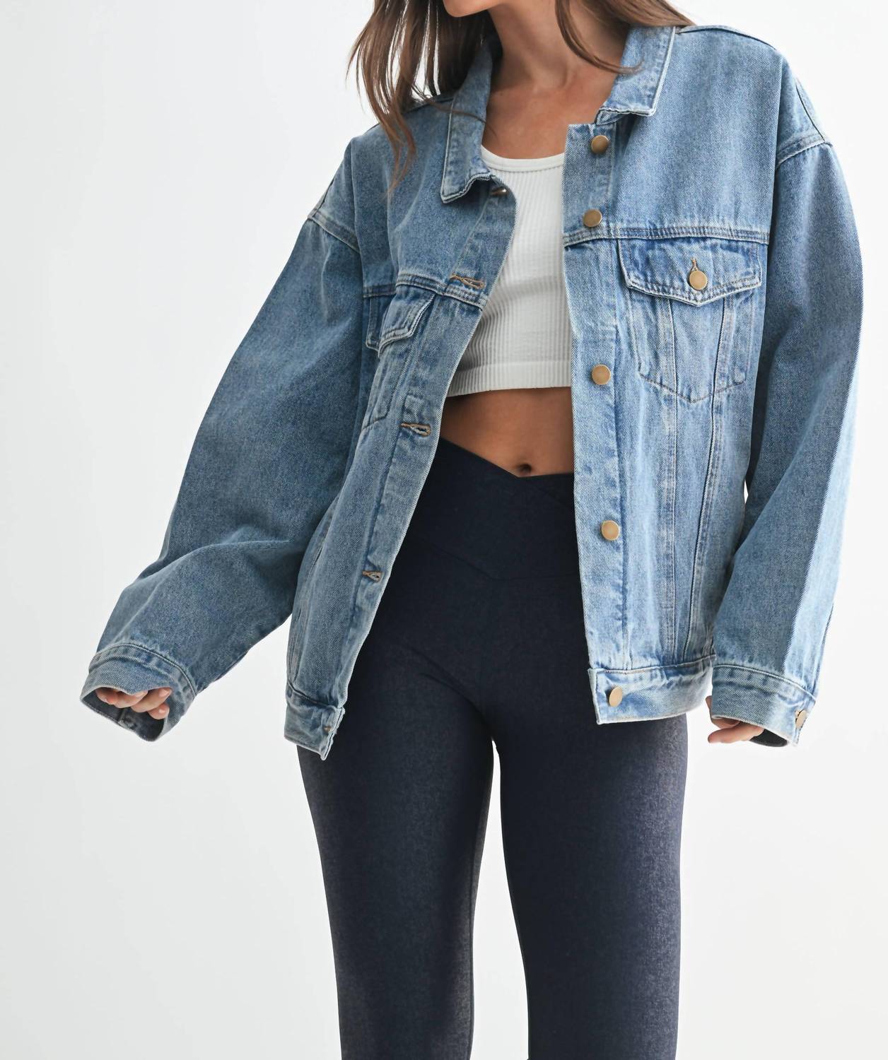 Mono B - Boxy-cut Denim Jacket