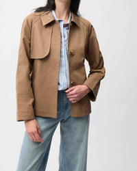 Joseph Ribkoff Twill Short Trench Jacket in tiger s eye - women's jacket