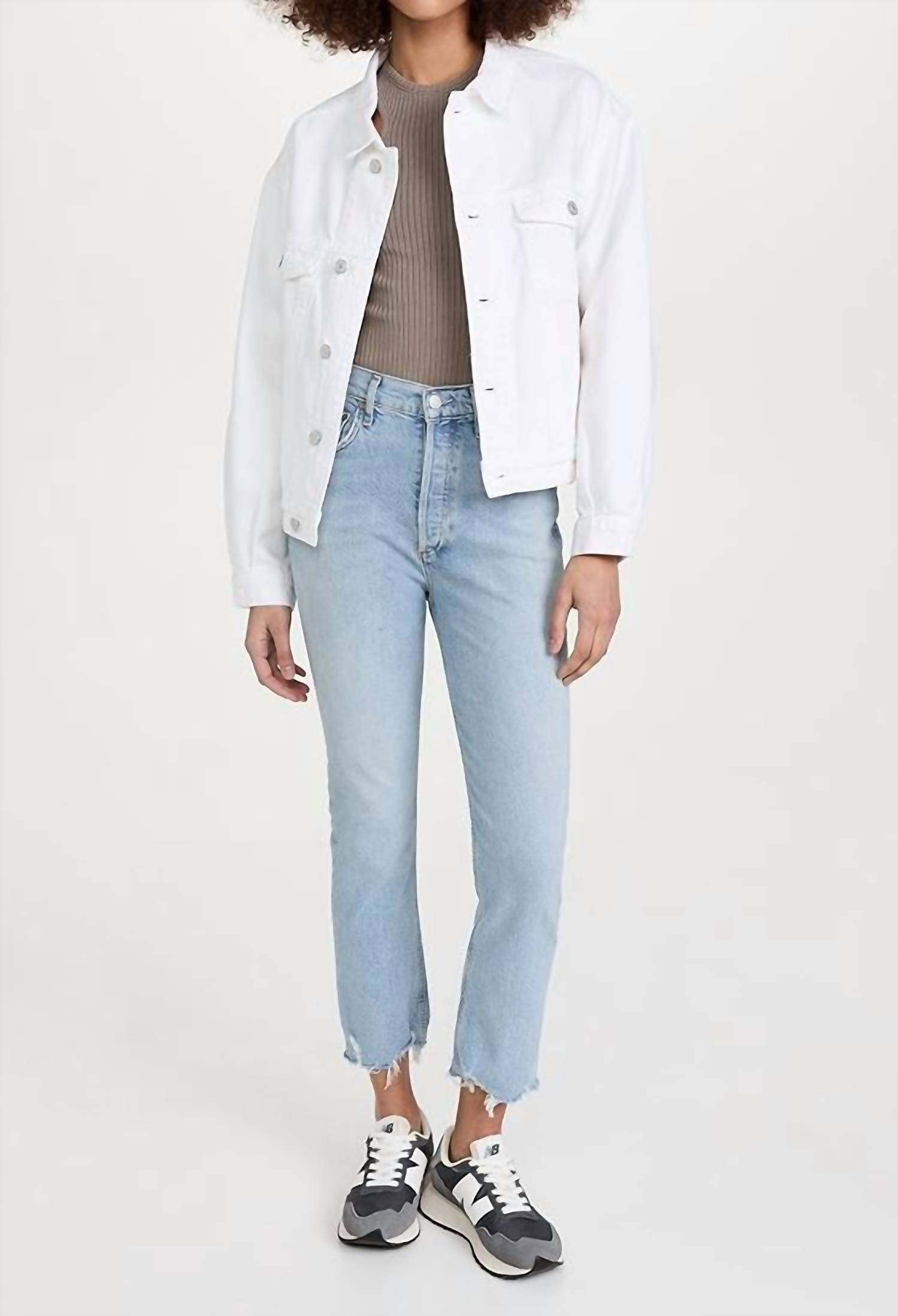 Agolde - Riley High Rise Straight Crop Jeans
