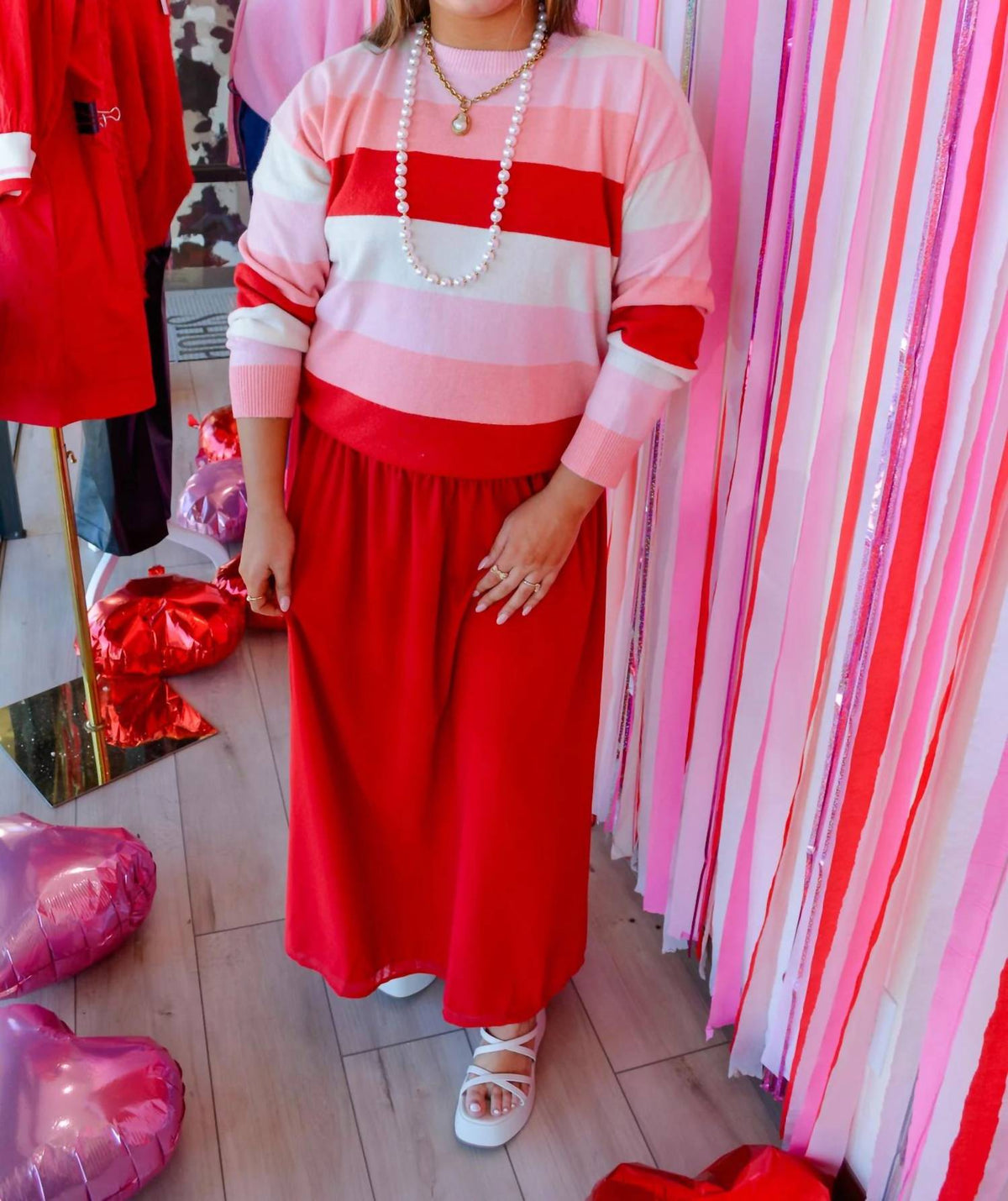 Anniewear - Heartfelt Color Block Sweater - Plus