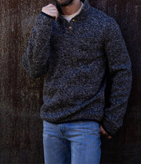 Kimes Ranch Classic Julian Pullover in black - men's sweater