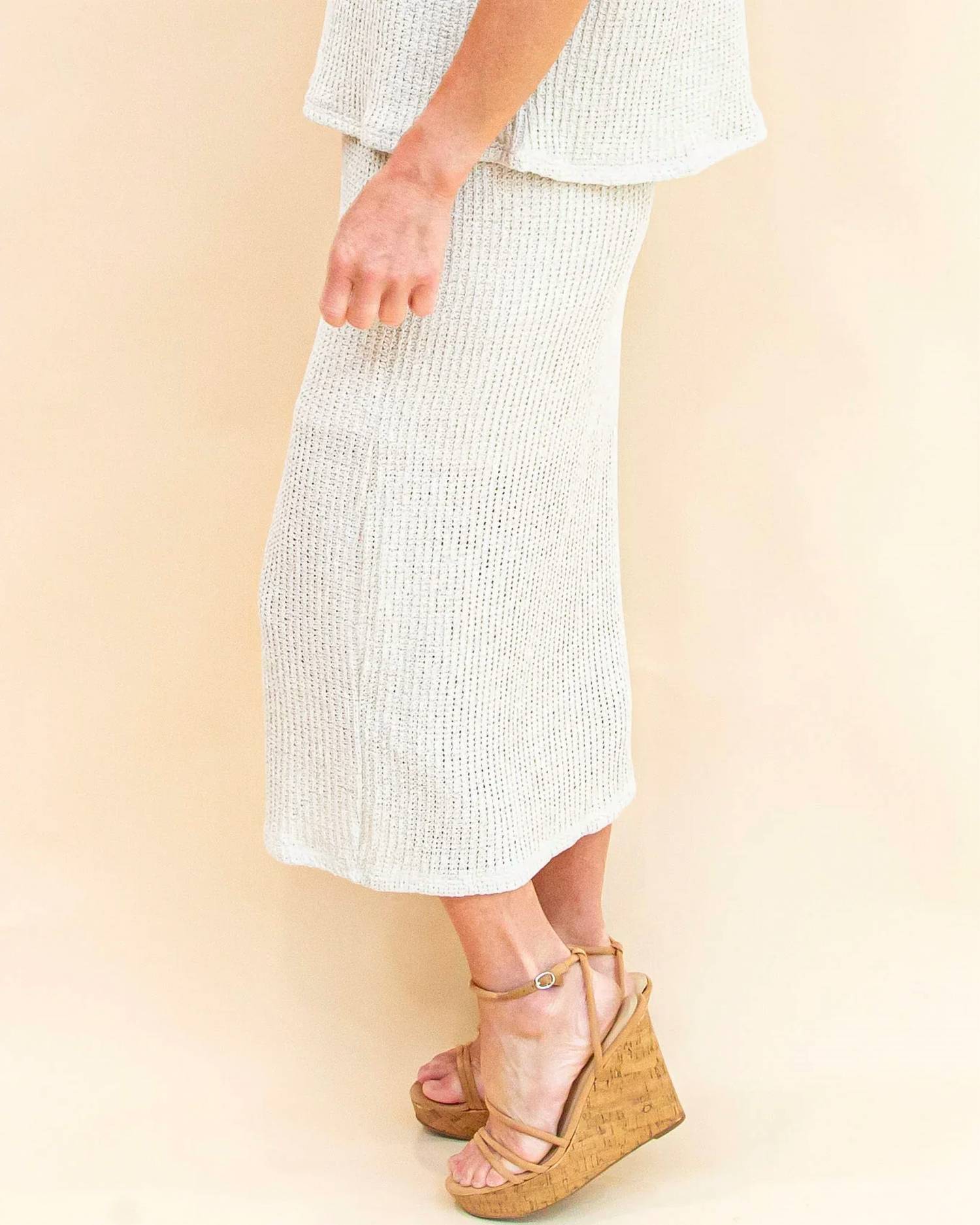 Gilli - Irene Textured Knit Midi Skirt