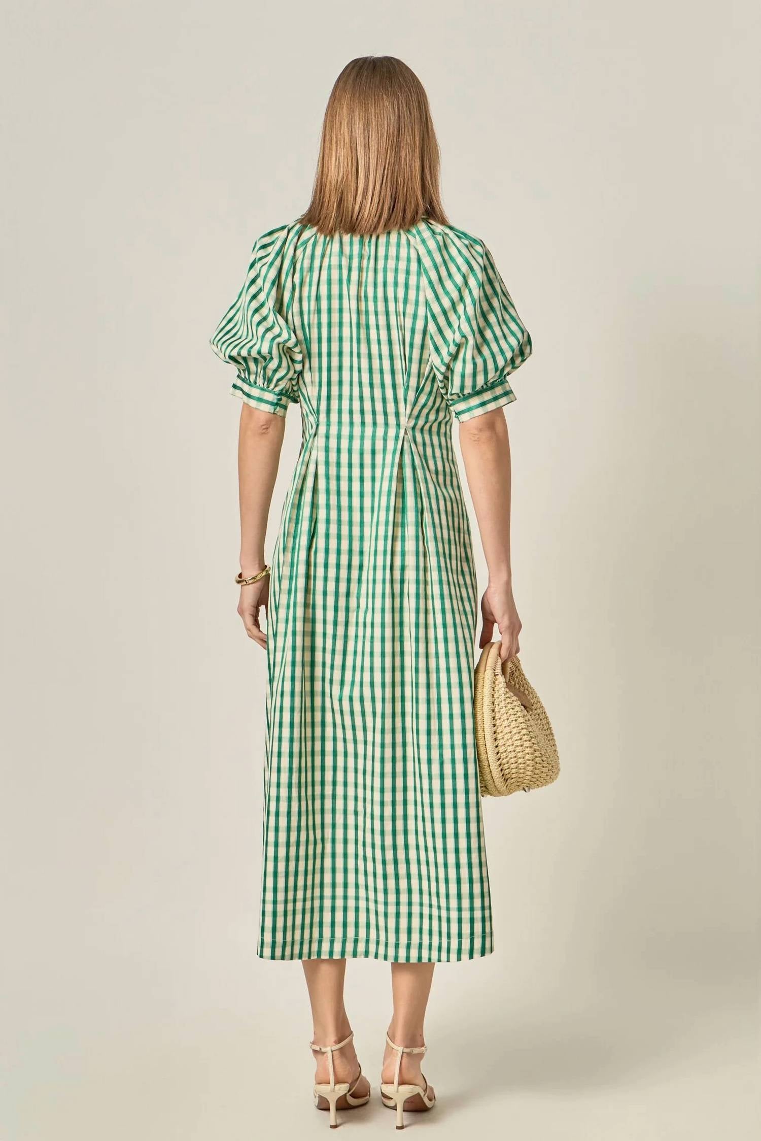 English Factory - Azalea Gingham Midi Dress