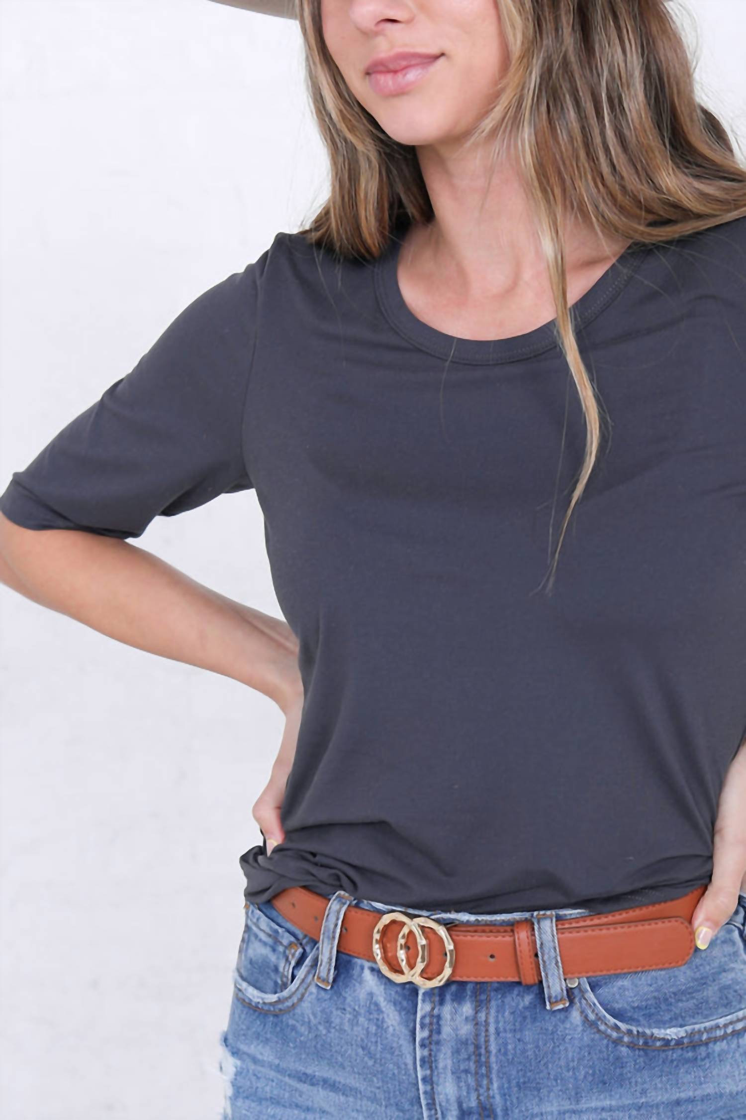Mikarose - Half Sleeve Crew Neck Tee