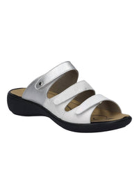 Romika USA Women's Ibiza 10 Leather Slip-on Sandals in white - women's sandal