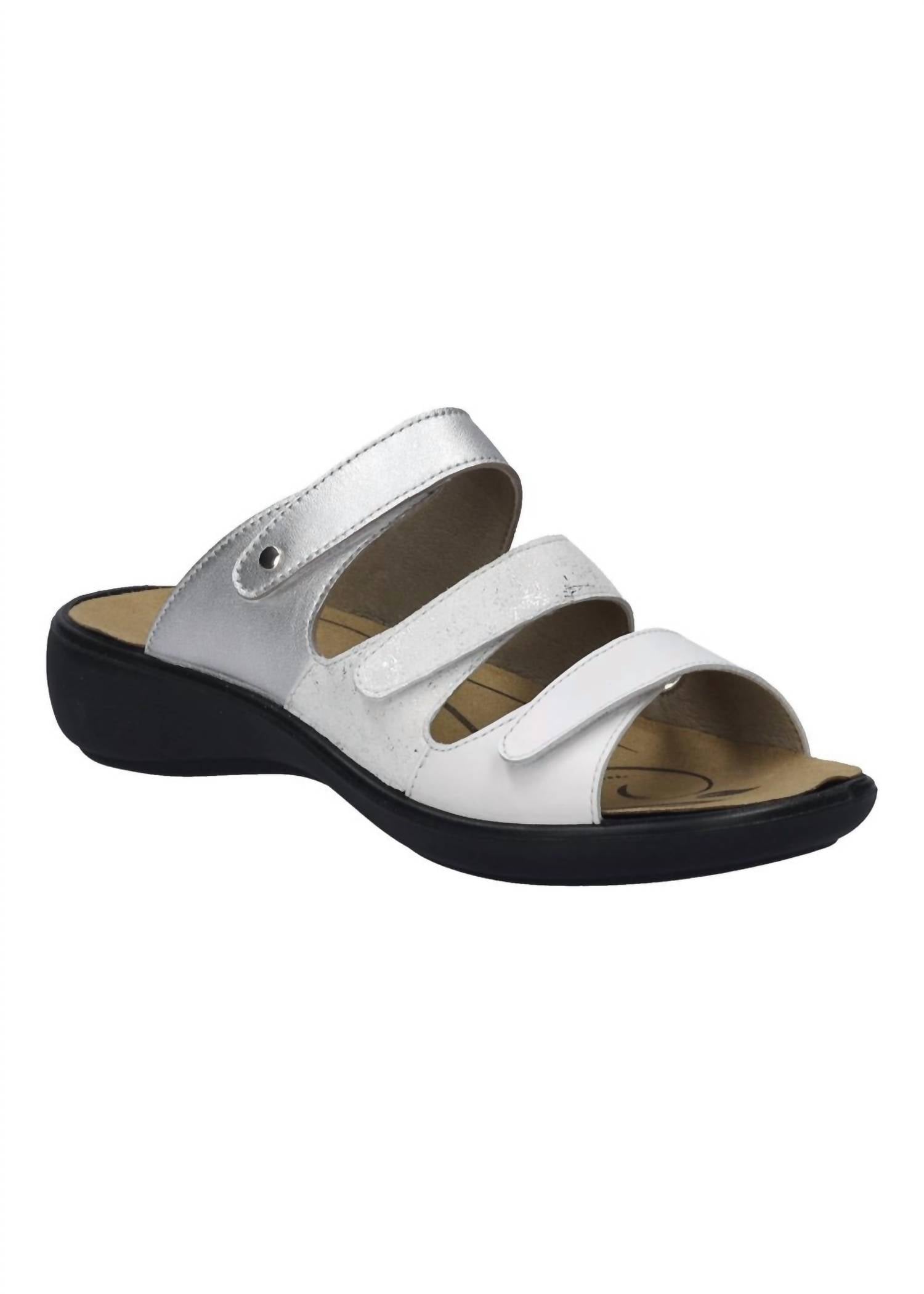 Romika USA Women's Ibiza 10 Leather Slip-on Sandals in white - women's sandal