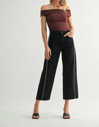 JUST BLACK DENIM Twisted Barrel Jean in black - women's jeans - view 4