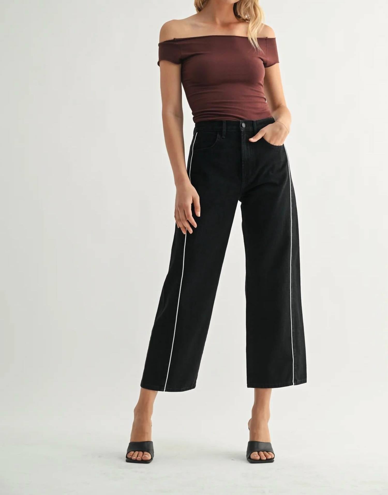 JUST BLACK DENIM Twisted Barrel Jean in black - women's jeans - view 4