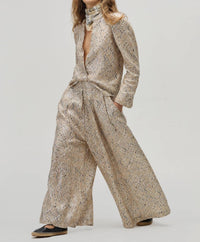 Lanhtropy - Snake Print Linen Pants