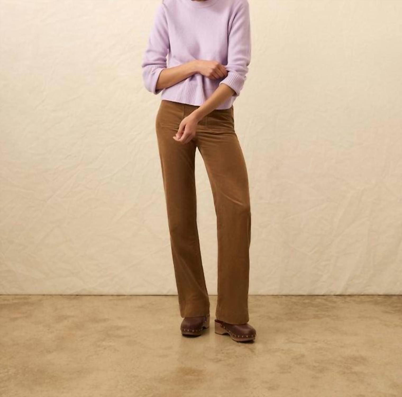 Faherty Women’s Jackson Crewneck Sweater in ice lilac heather - women's sweater