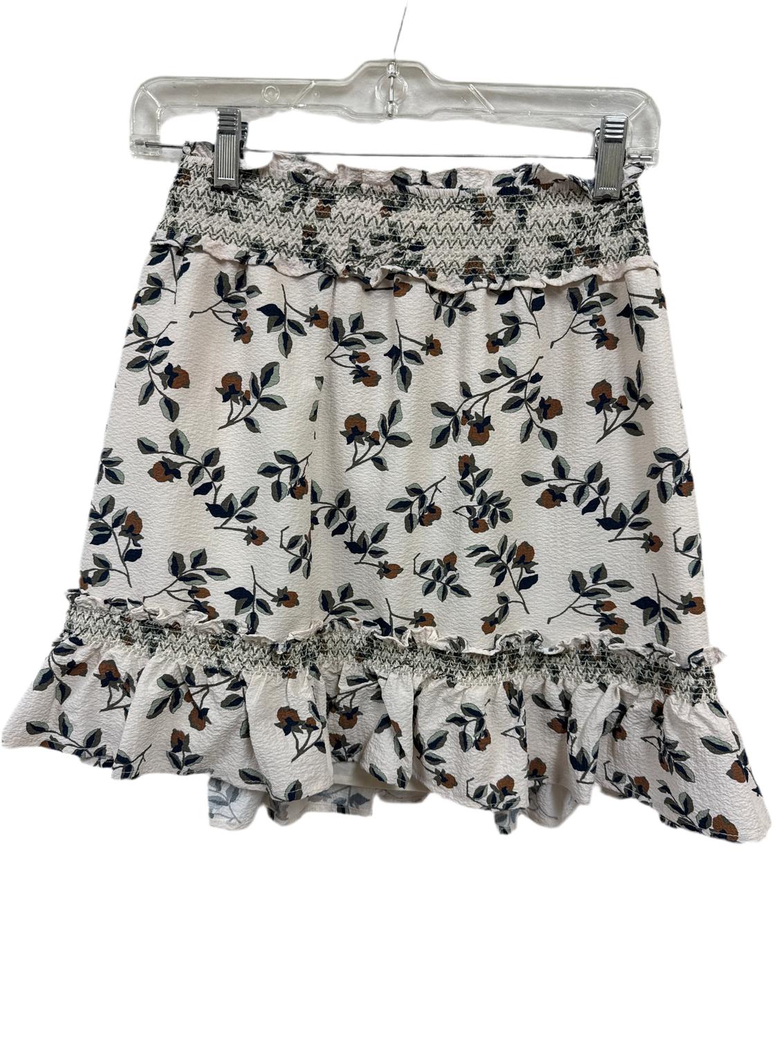 Flags & Anthem - Annabella Smocked Trim Floral Mini Skirt