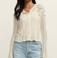 Z Supply - Alycia Crochet Sweater Cardigan