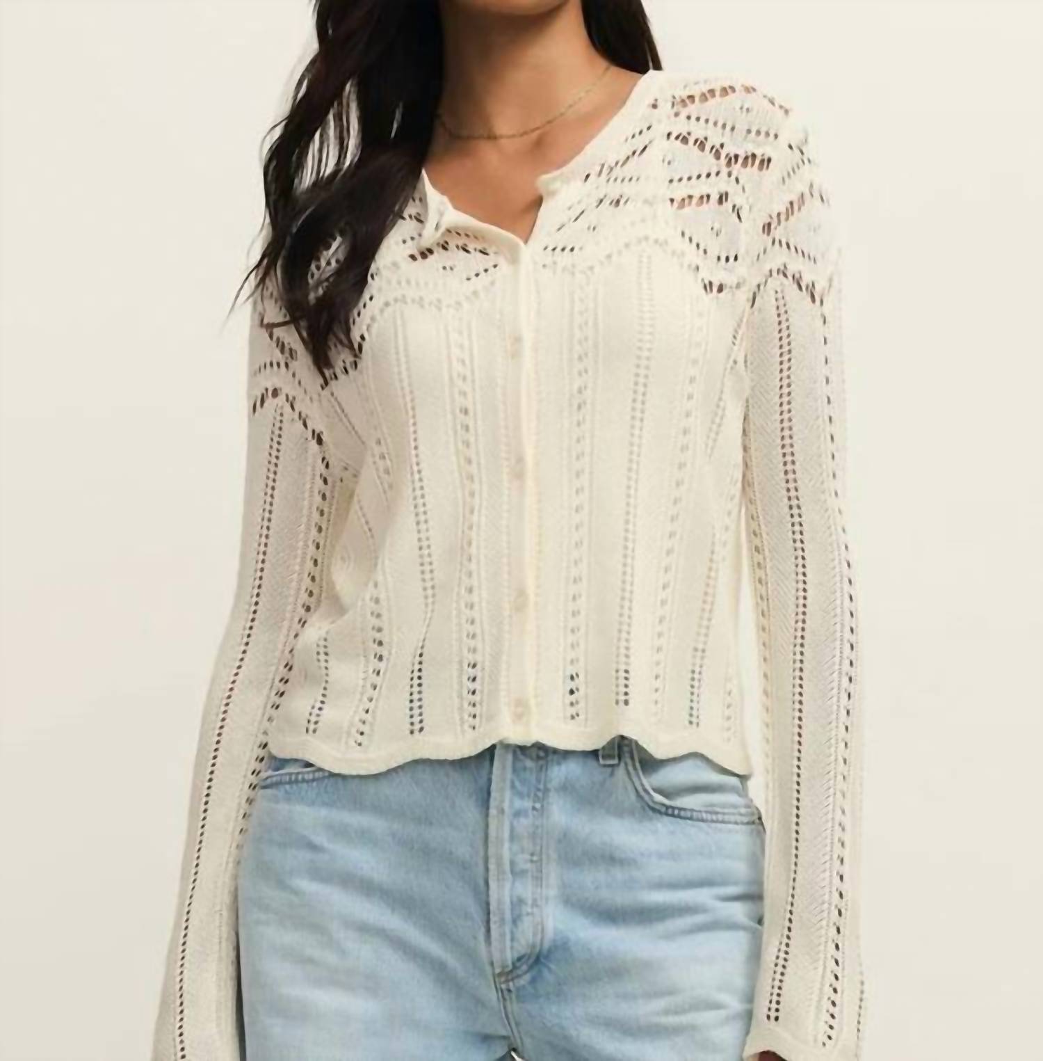 Z Supply - Alycia Crochet Sweater Cardigan