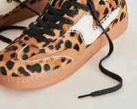 Dolce Vita Women's Notice Stitch Sneaker in dark leopard calf hair 2 - women's sneaker - detail view