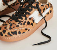Dolce Vita Women's Notice Stitch Sneaker in leopard calf hair - women's sneaker - detail view