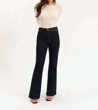 DAZE Sunset Flare High Rise Flare Jeans in dark wash - women's jeans - alternate view