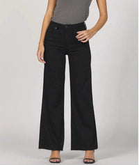 DEAR JOHN DENIM Fiona Wide Leg Jeans in black arrow - women's jeans