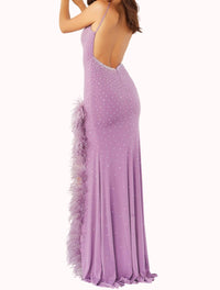 Jovani - Embellished Low Back Party Dress