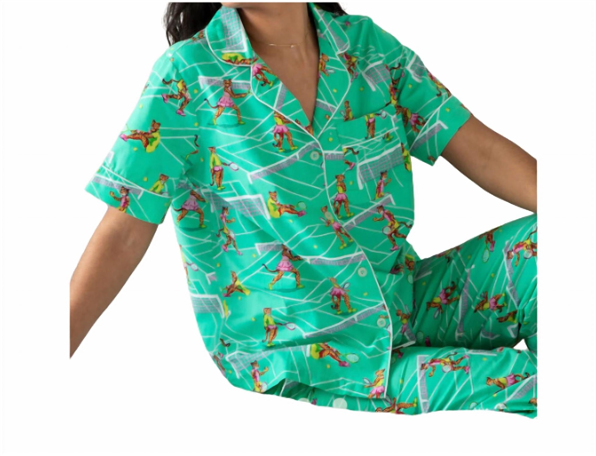 Printfresh - Courtside Cats Short Pajama Set