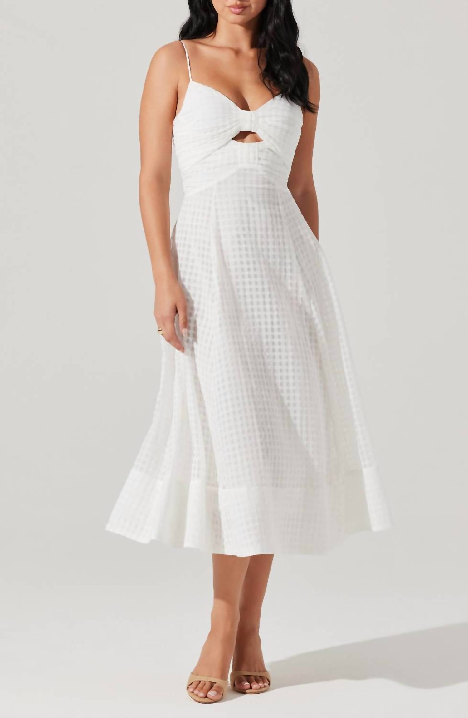 Astr - Celina Checkered Midi Dress