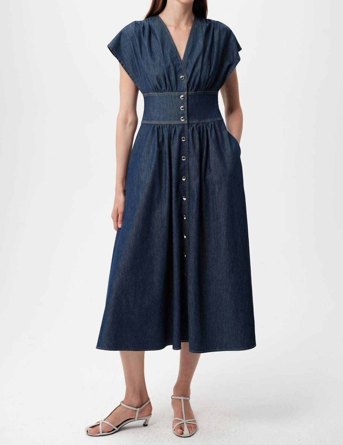 EXQUISE Evan Dress in blue - women's dress