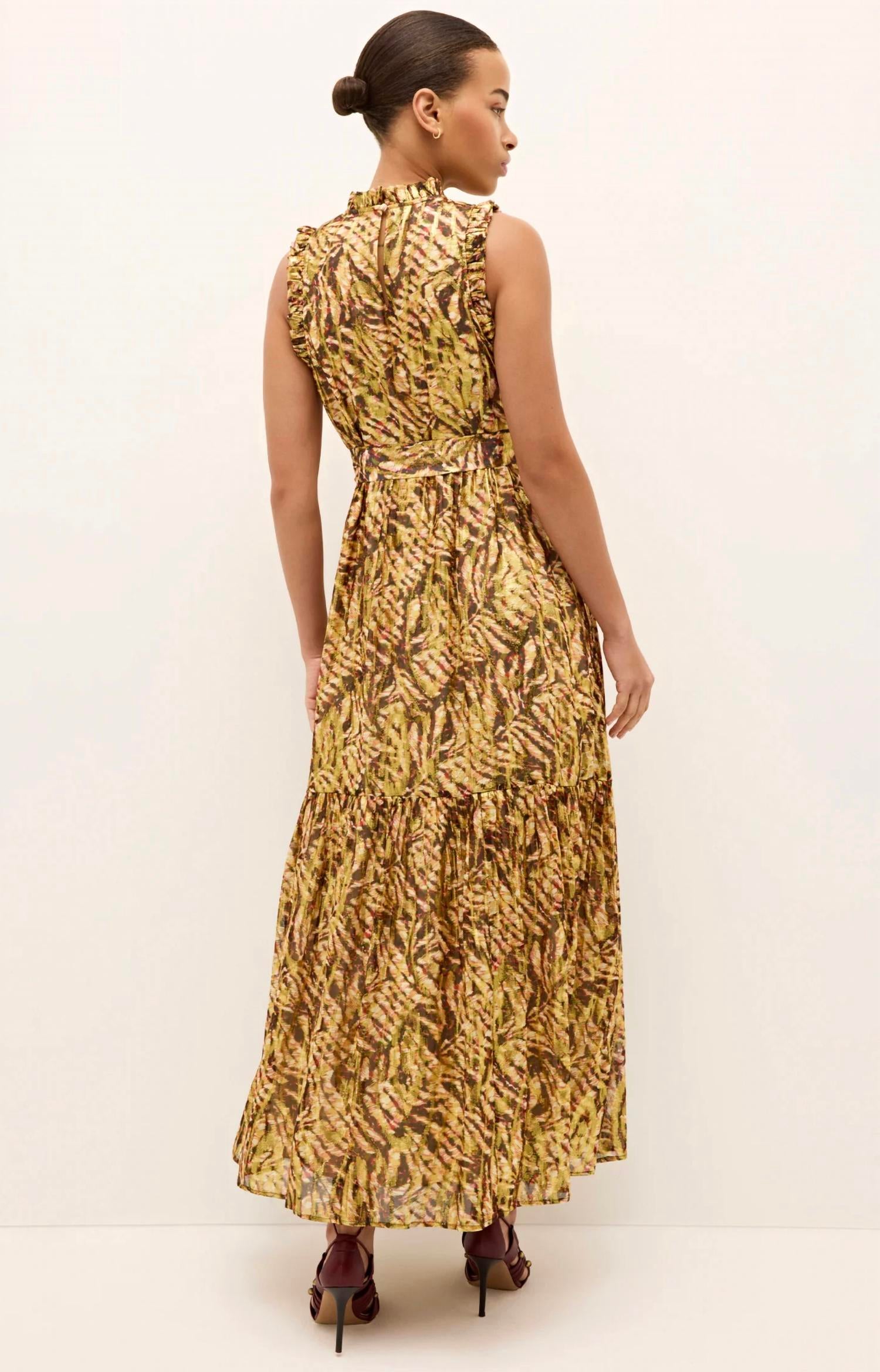 Marie Oliver Alice Midi Dress in wildcat - women's dress - alternate view