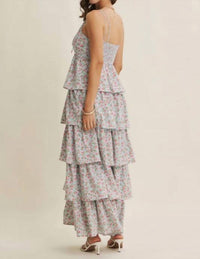 In February - Morning Meadow Twisted Front Smocked Maxi Dress