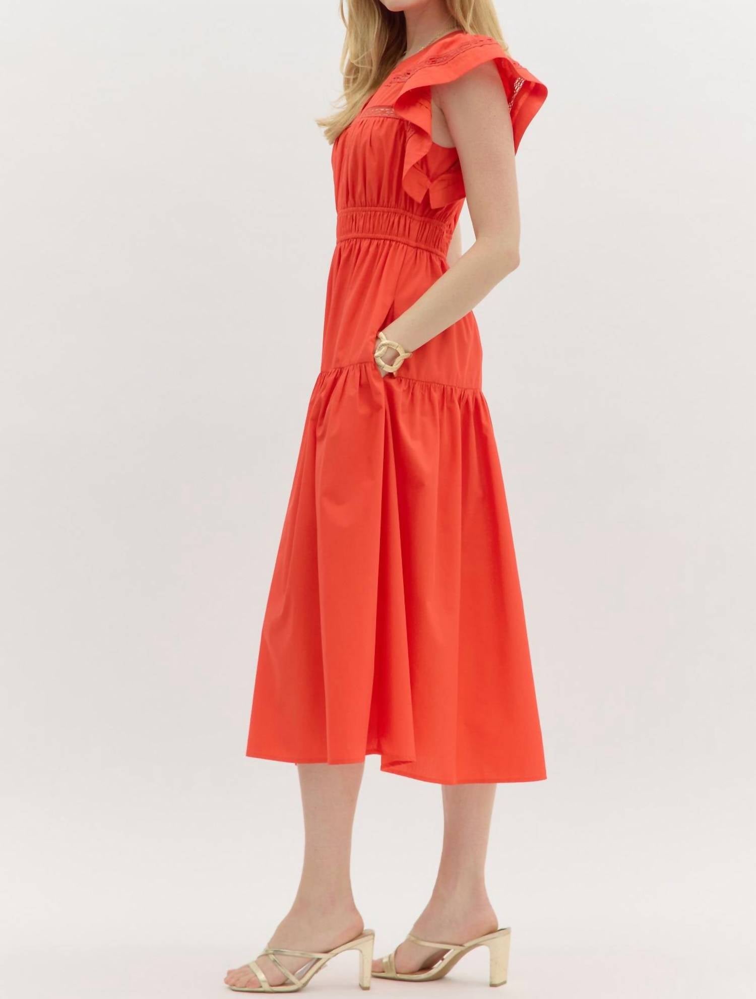 Entro - Flutter Sleeve Dress