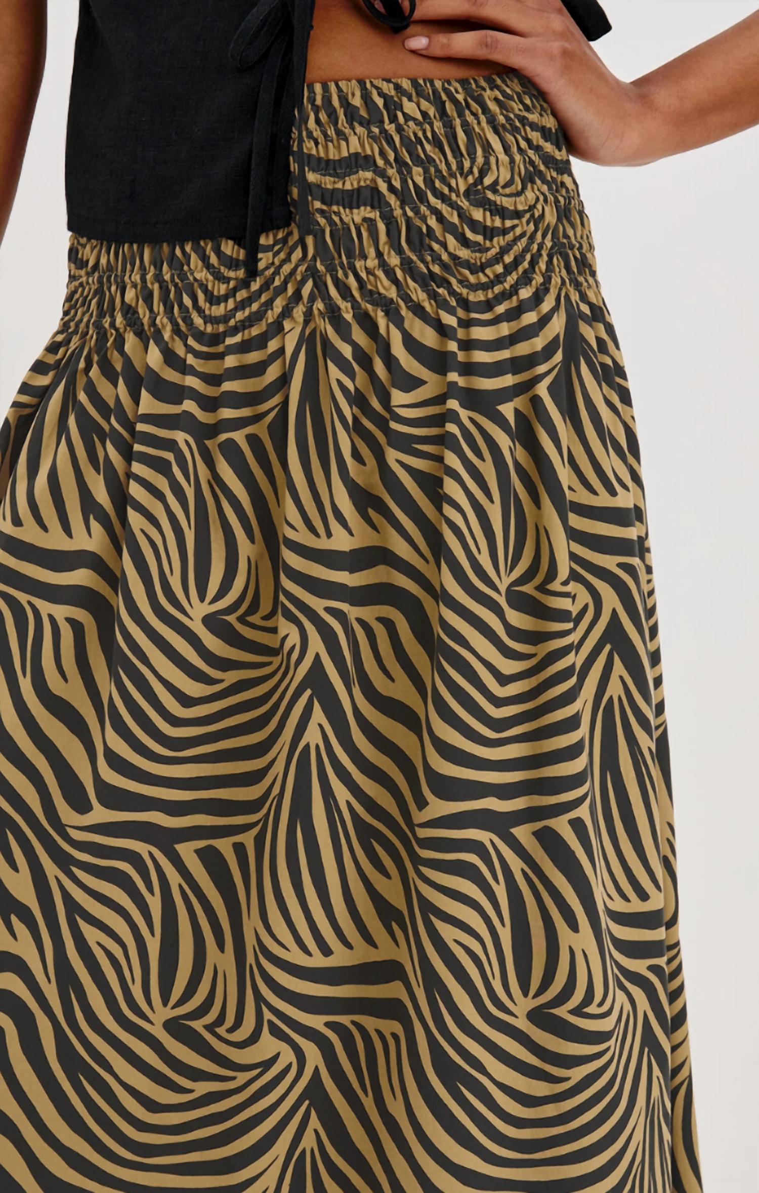 Rails Alessa Flowy Midi Skirt in beige - women's skirt - view 4