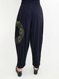 Ic Collection - Ankle Wide Leg Pants With Contrast Fabric