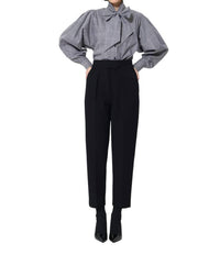 Tara Jarmon - Candya Check Shirt With Pussy Bow Collar