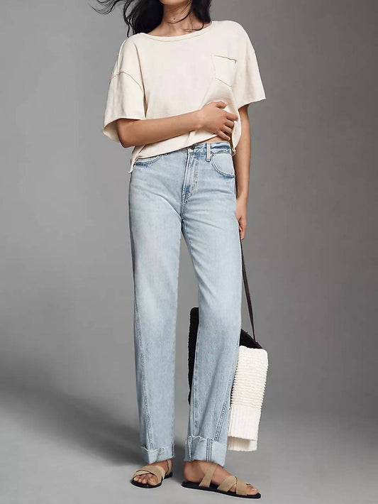 Pistola - Kacey Mid Rise Cuff Boyfriend Jeans