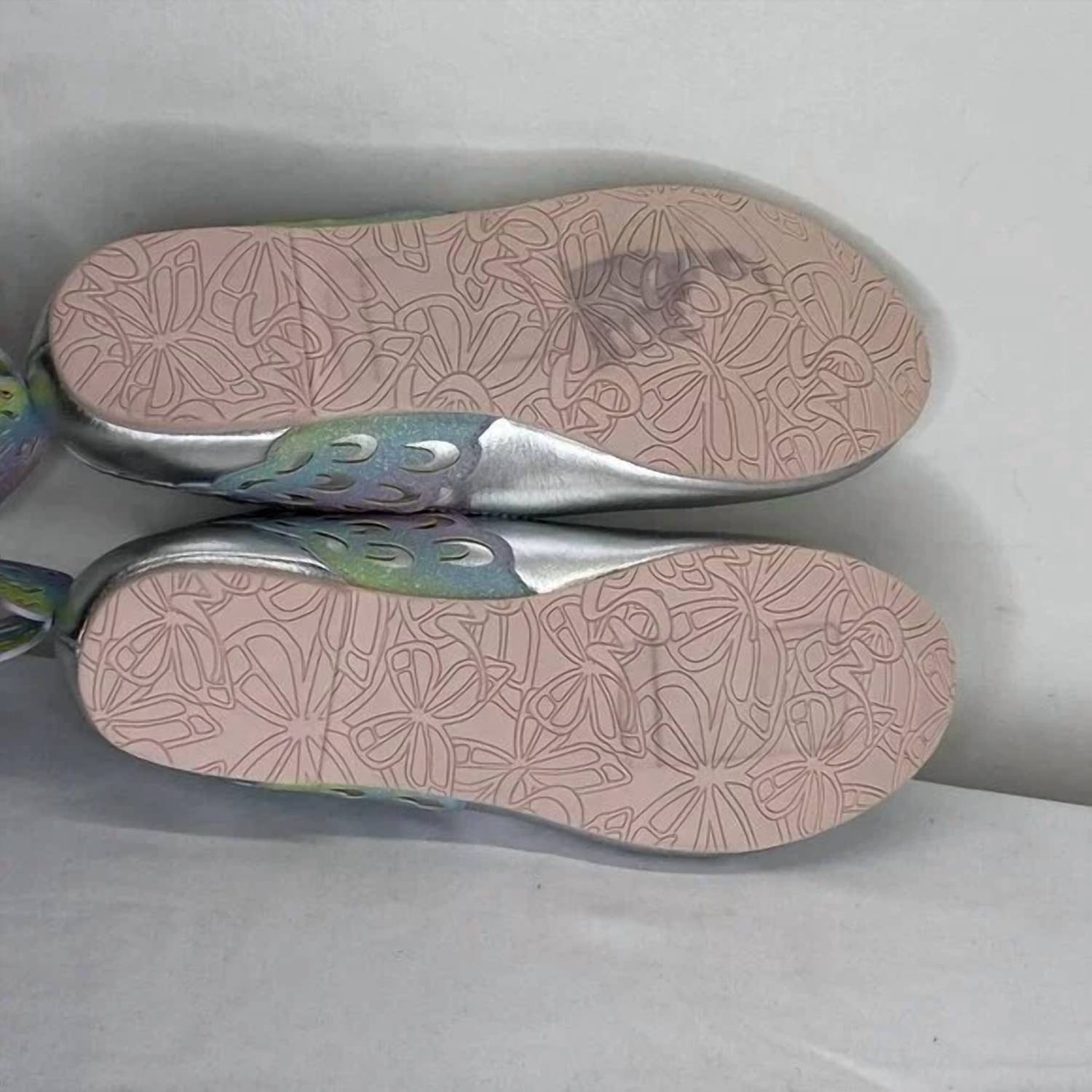 Sophia Webster Mini Girls Evangeline Butterfly Flats in silver - kids' shoe - view 5