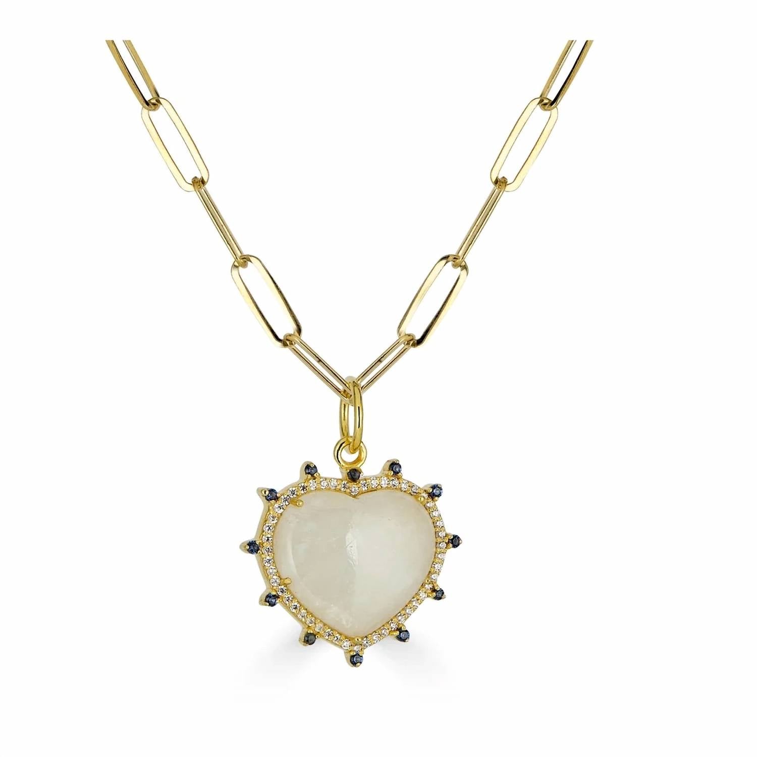 Rachel Reinhardt - Women's Moonstone Heart Necklace